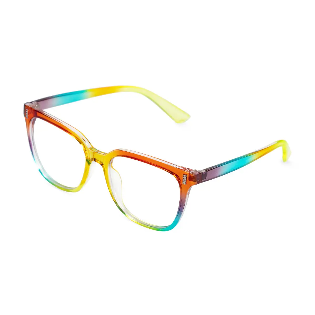 End piece detail of Blik square pc eyeglasses SP0042304 in orange