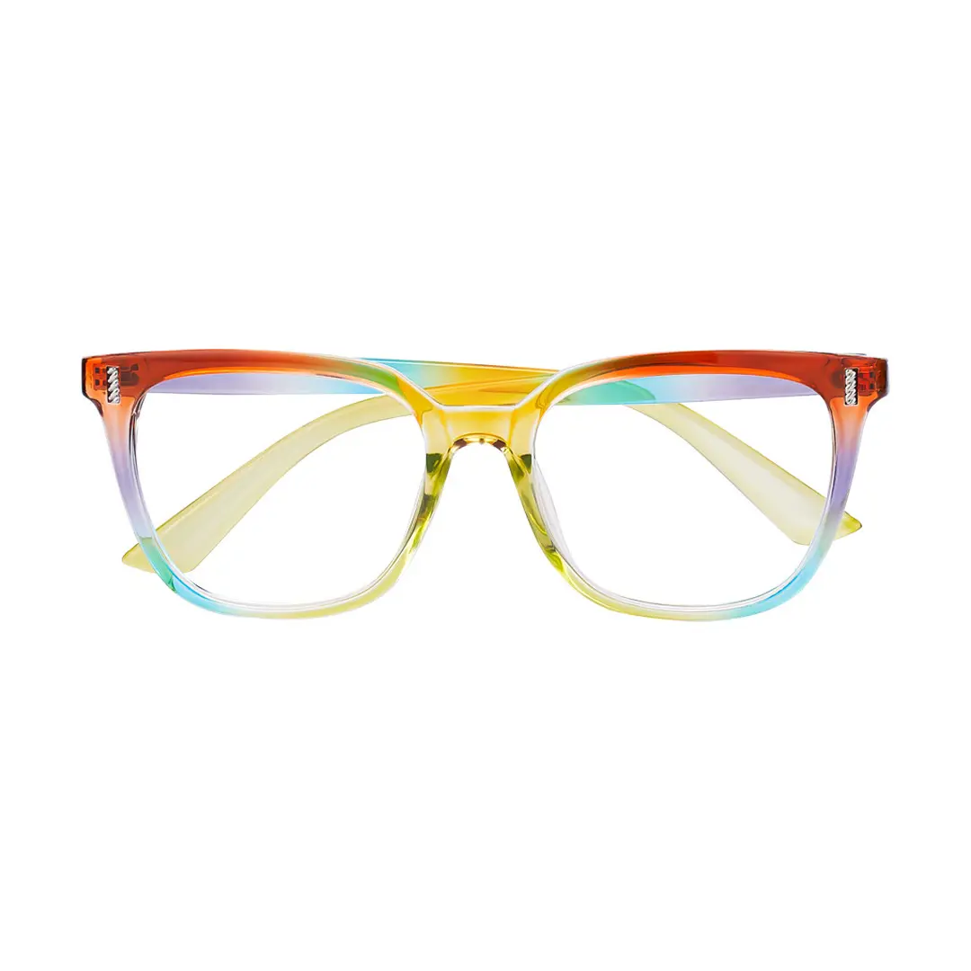 Front folded view of Blik square pc eyeglasses SP0042304 in orange