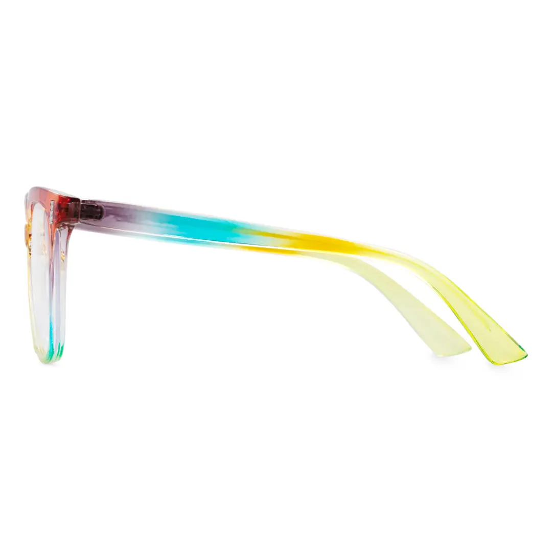 Side view of Blik square pc eyeglasses SP0042304 in orange
