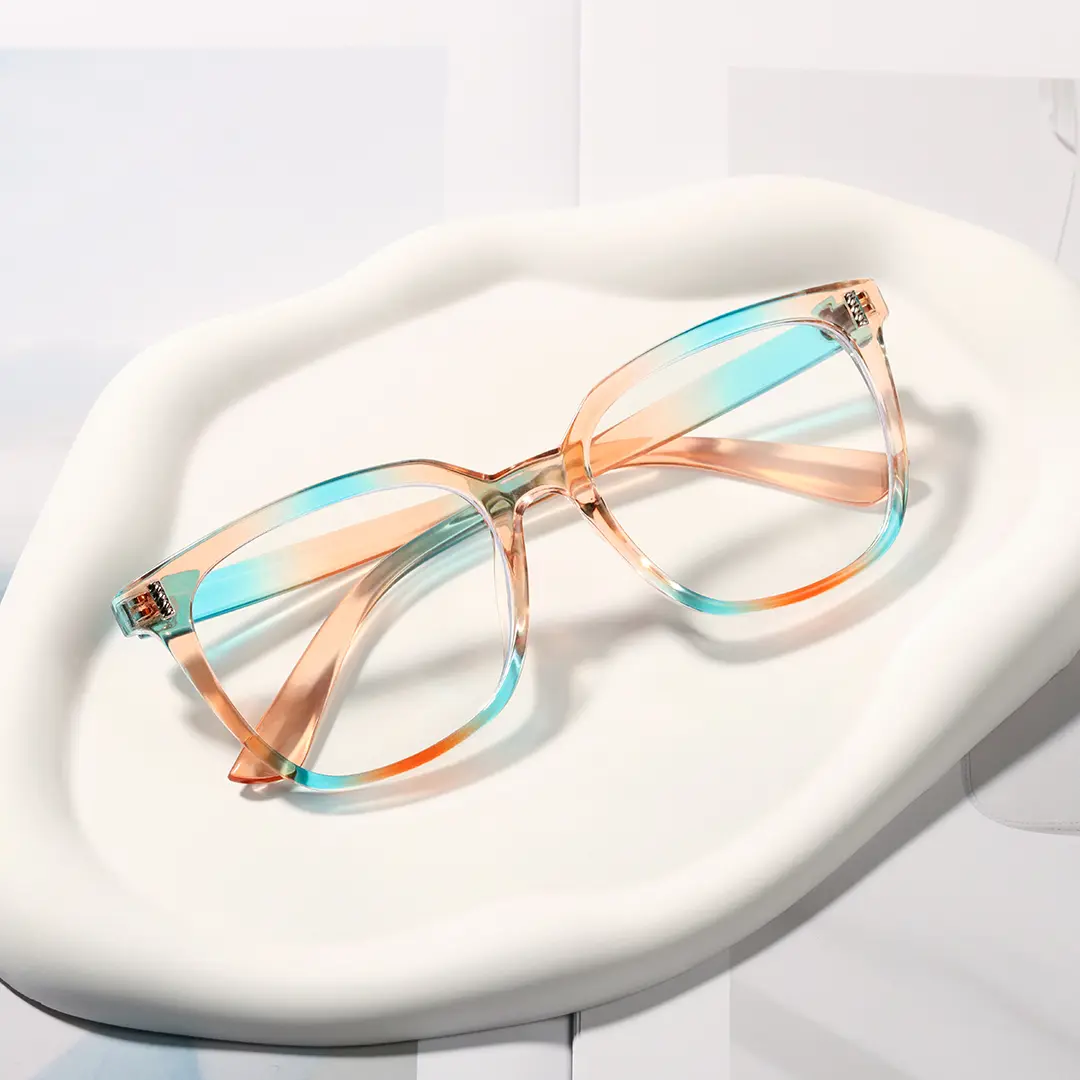 Scene view of Blik square pc eyeglasses SP0042304 in pink