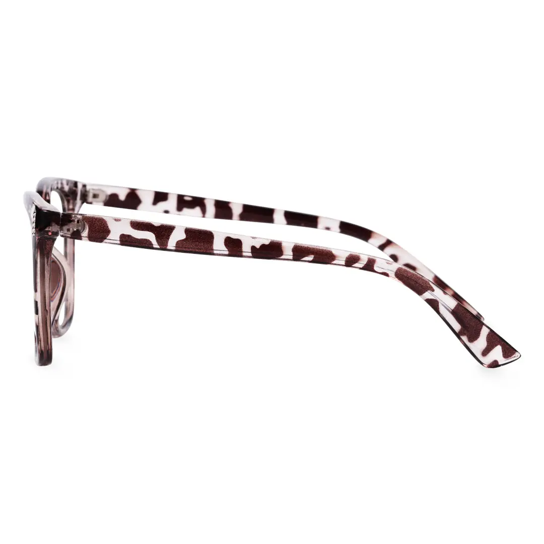 Side view of Blik square pc eyeglasses SP0042304 in tortoise