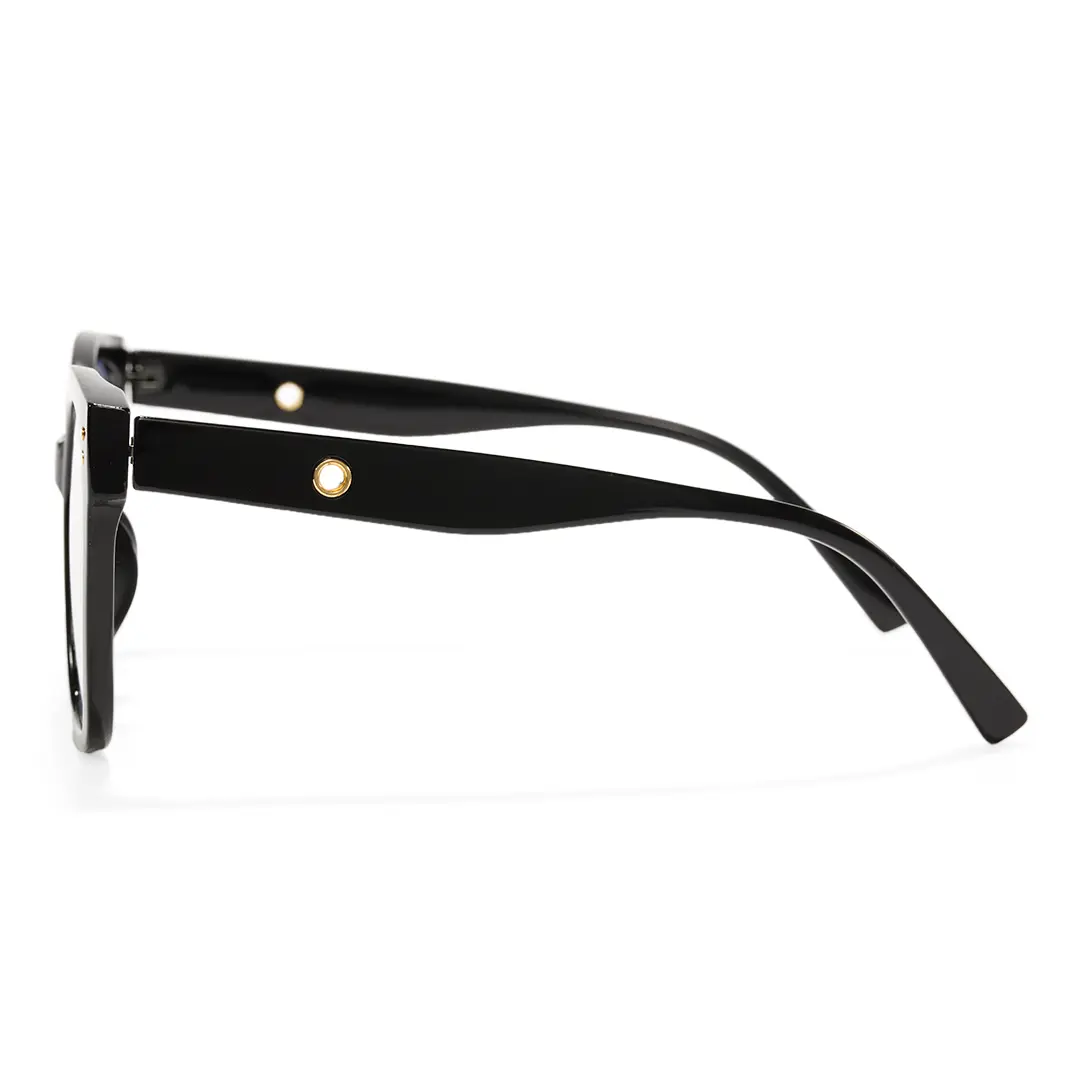 Side view of Ennis square pc eyeglasses SP0062508 in black