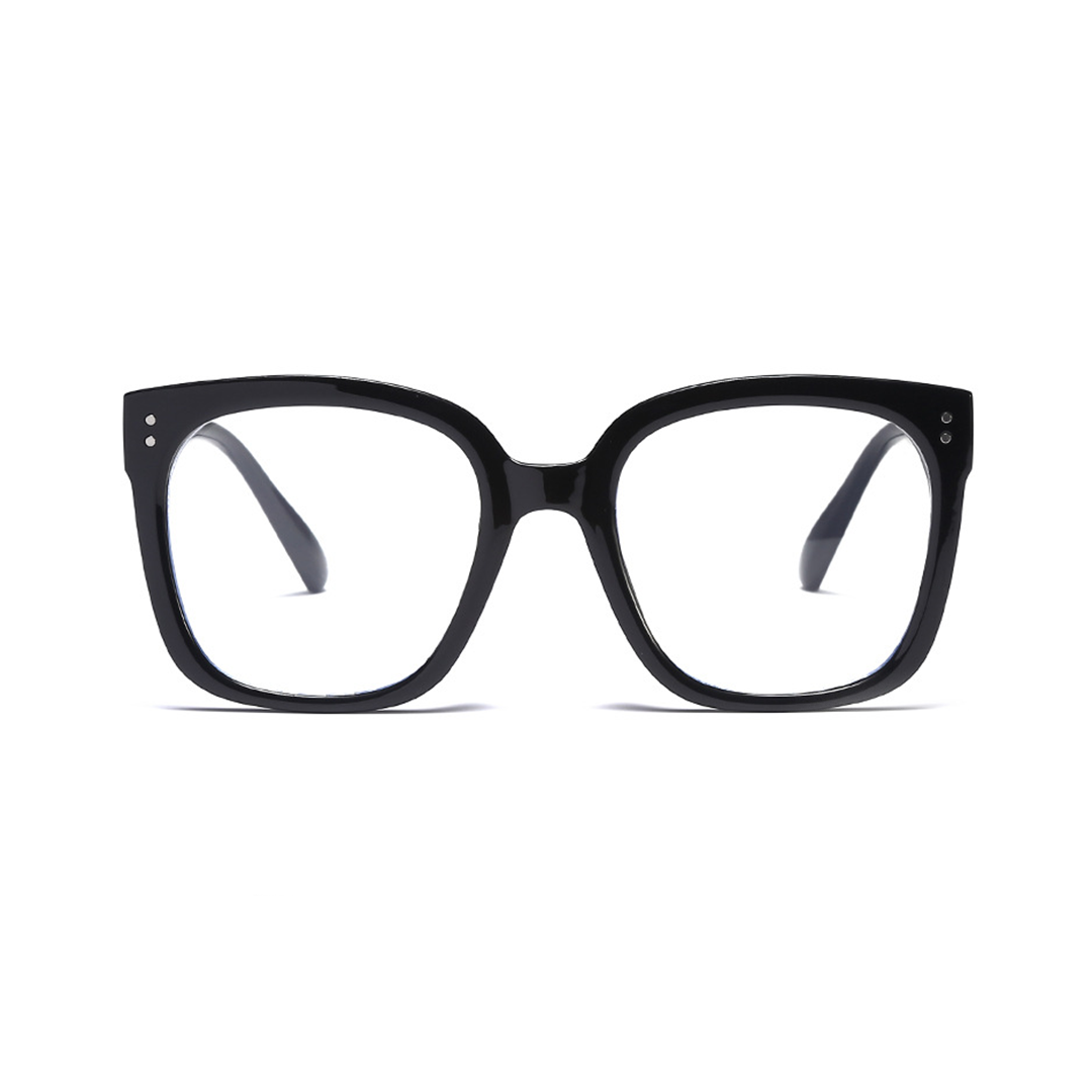 Front view of Ennis square pc eyeglasses SP0062508 in black