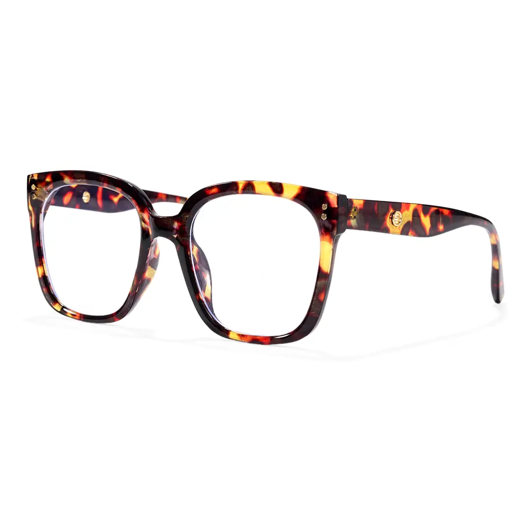 Angle view of Ennis square pc eyeglasses SP0062508 in tortoise