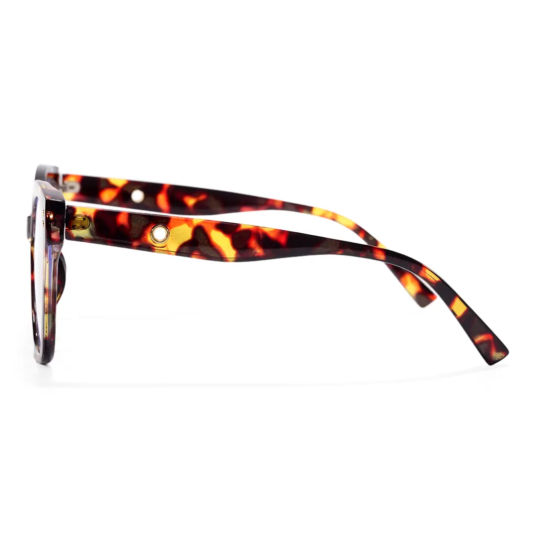 Side view of Ennis square pc eyeglasses SP0062508 in tortoise