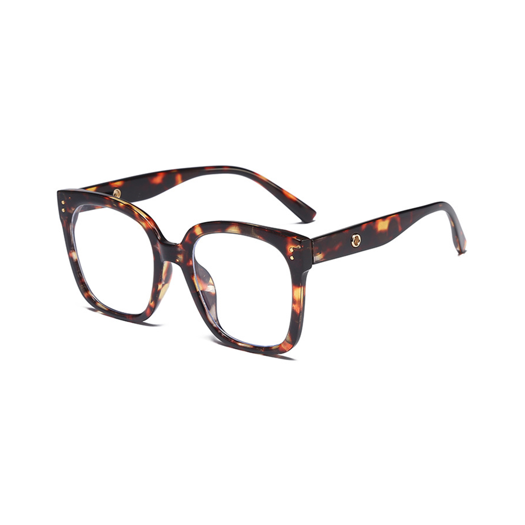 Angle view of Ennis square pc eyeglasses SP0062508 in tortoise