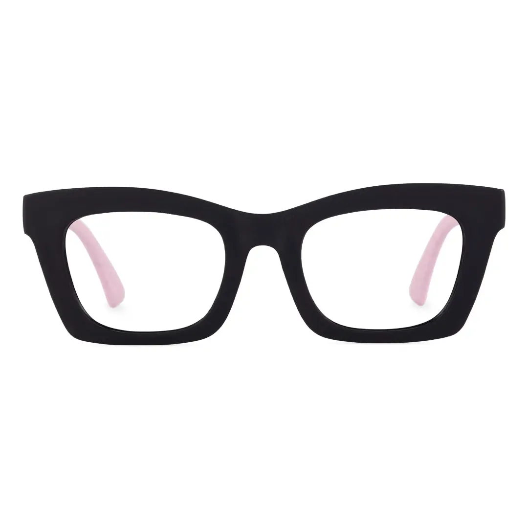 Front view of Dannis square pc eyeglasses SP0082408 in pink