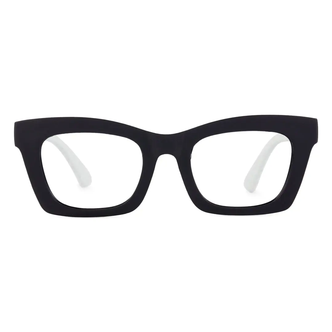 Front view of Dannis square pc eyeglasses SP0082408 in white