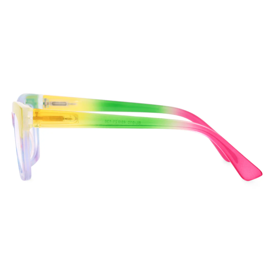 Side view of Pedro colorful square pc eyeglasses SP0112406 in multicolor