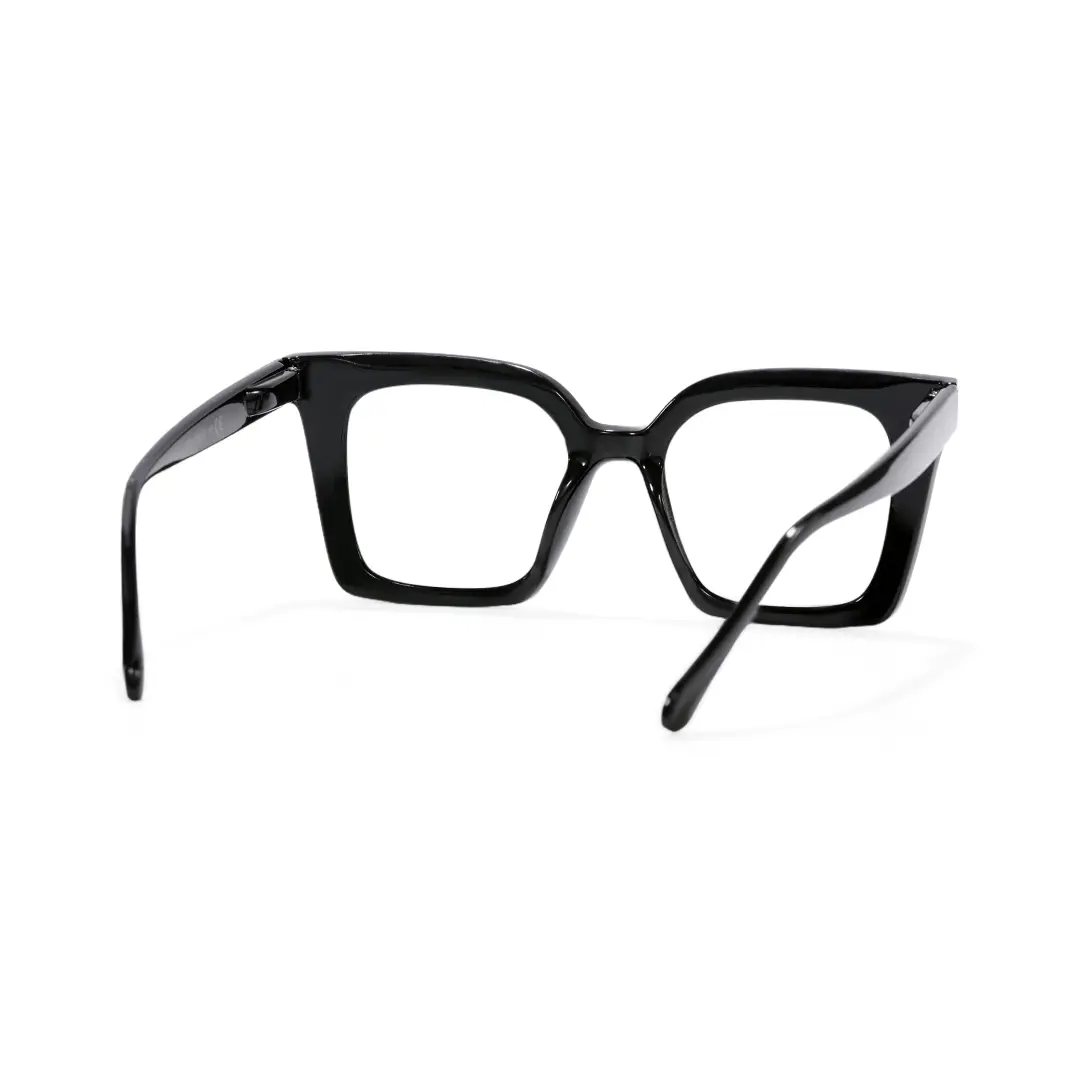 Back view of Nataly square pc eyeglasses SP0132508 in black