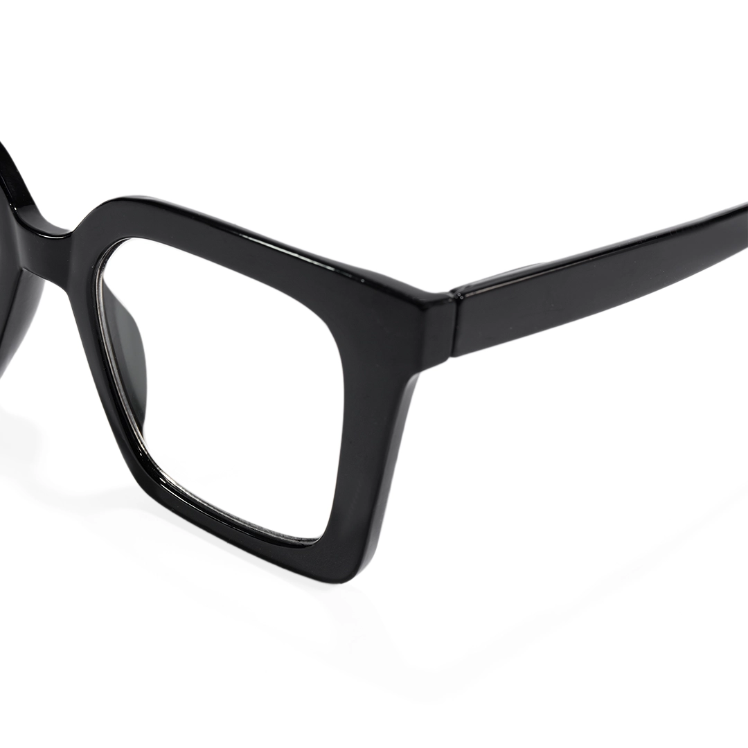 Frame detail view of Nataly square pc eyeglasses SP0132508 in black