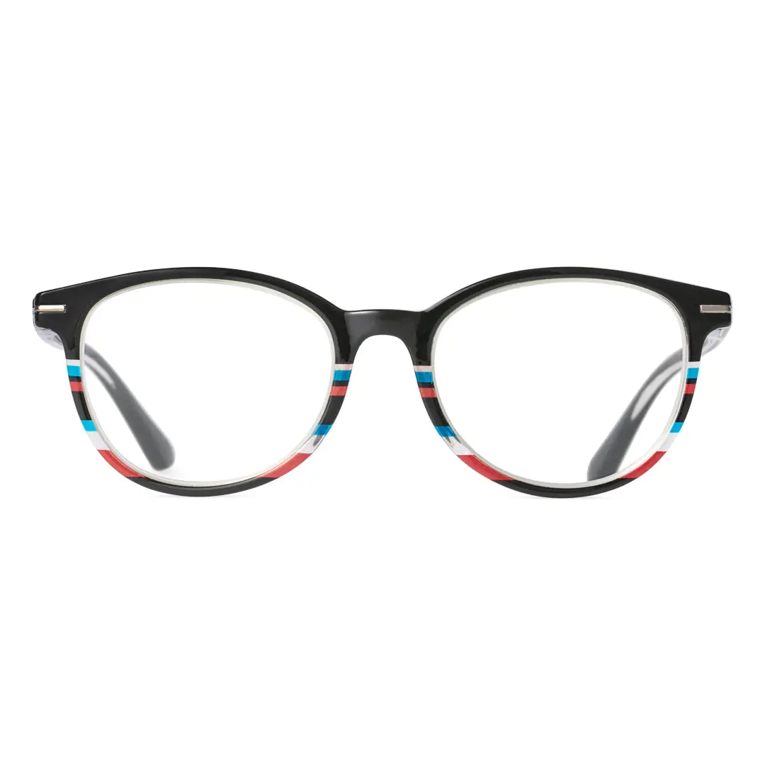 Front view of Hedy colorful square pc eyeglasses SP0192311 in red