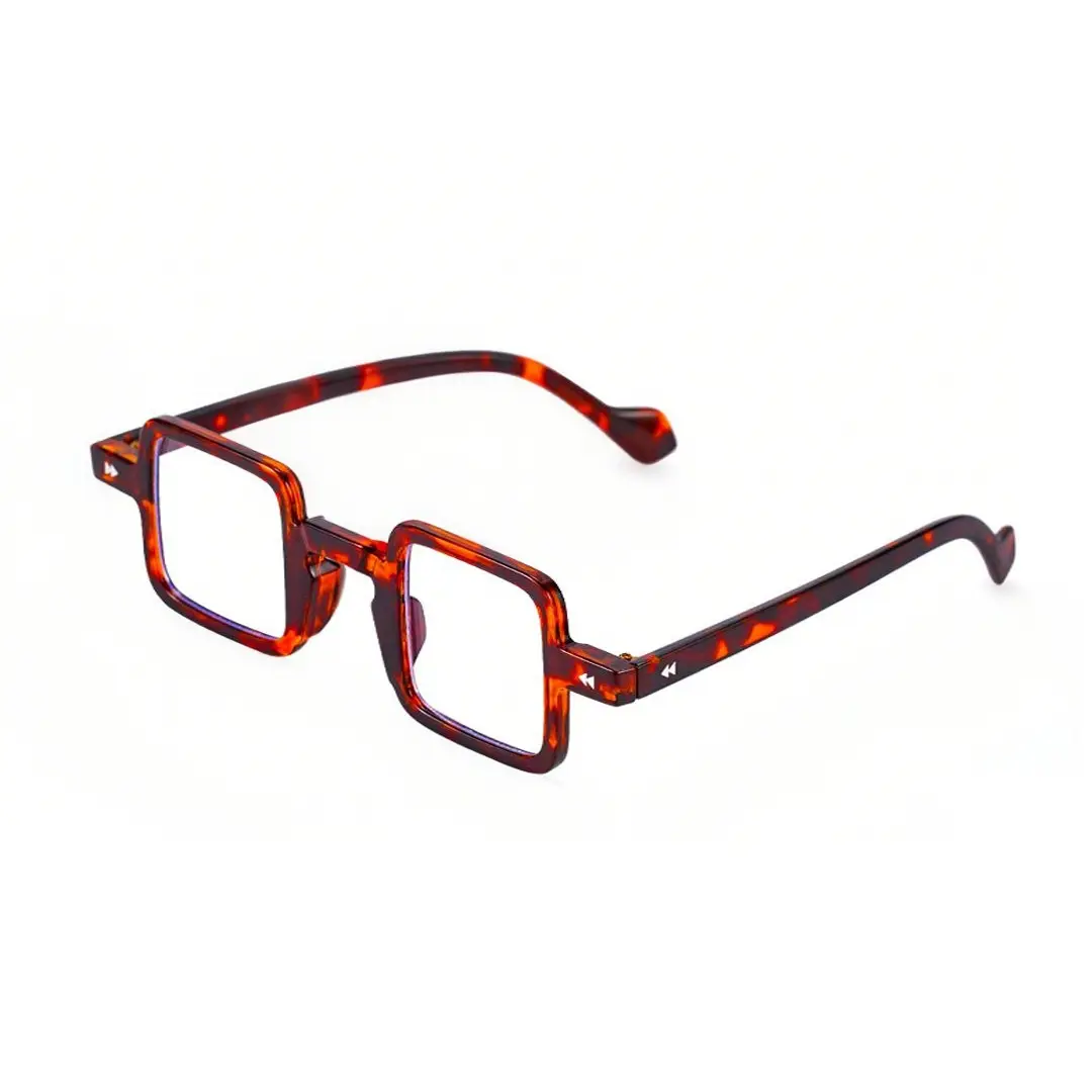 Angle view of Bones vintage square pc eyeglasses in tortoise. SPU: SP0352411