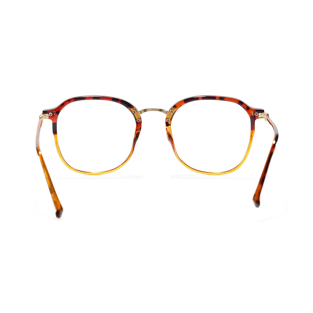 Back view of Mita vintage square tr90 eyeglasses in tortoise. SPU: SR0012502