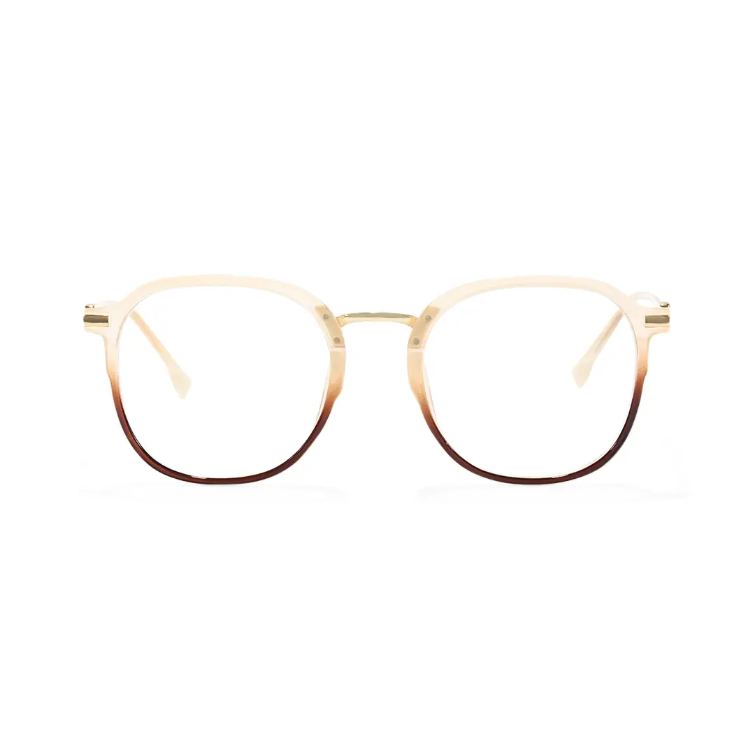 Front view of Mita vintage square tr90 eyeglasses in two-tone. SPU: SR0012502