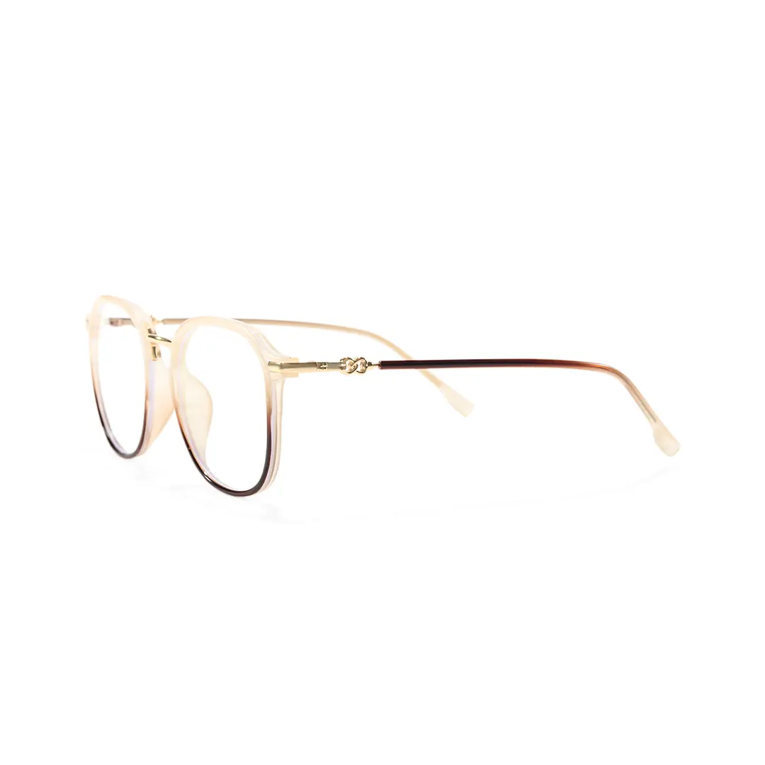 Side view of Mita vintage square tr90 eyeglasses in two-tone. SPU: SR0012502