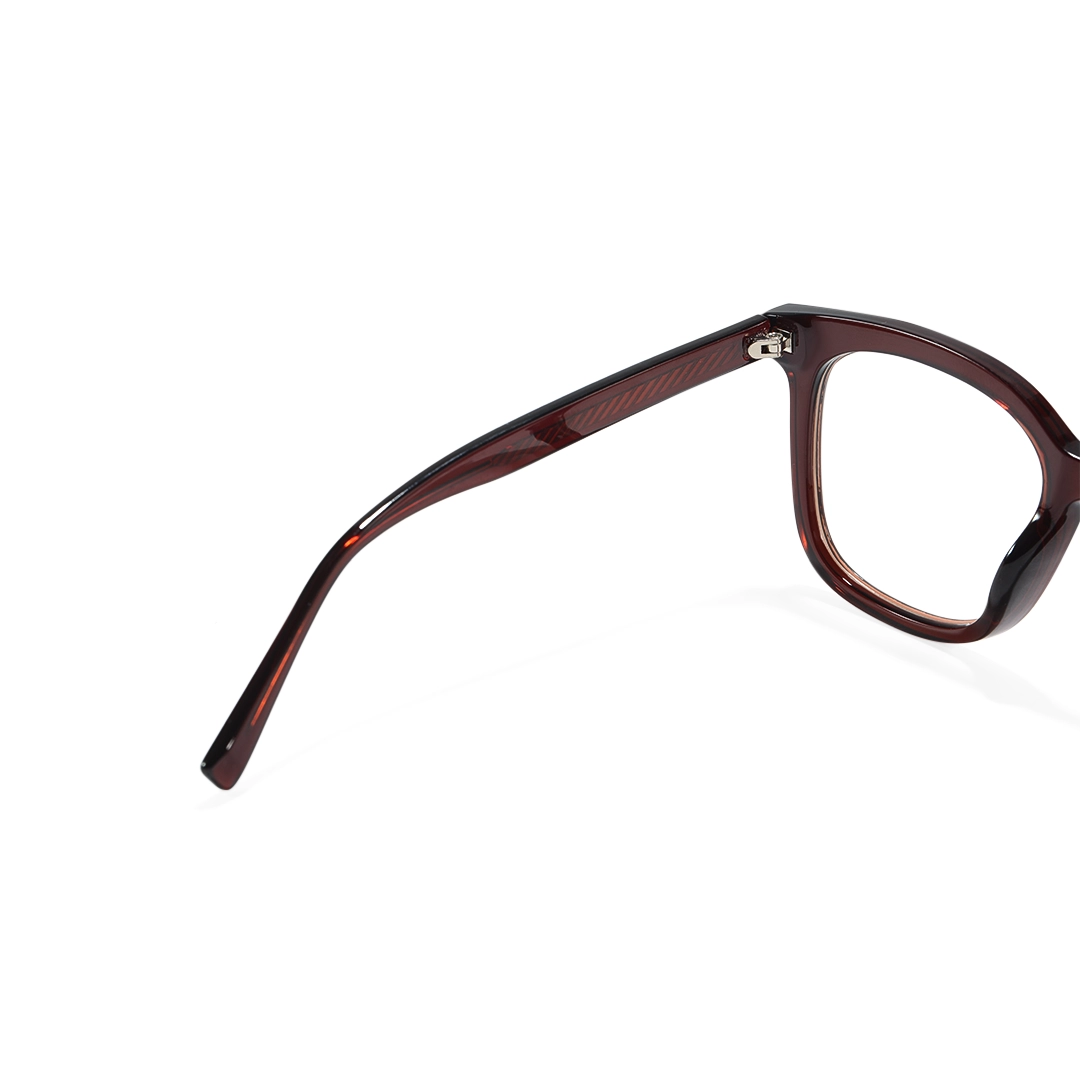 Hinge detail of Fynn square tr90 eyeglasses SR0012510 in red