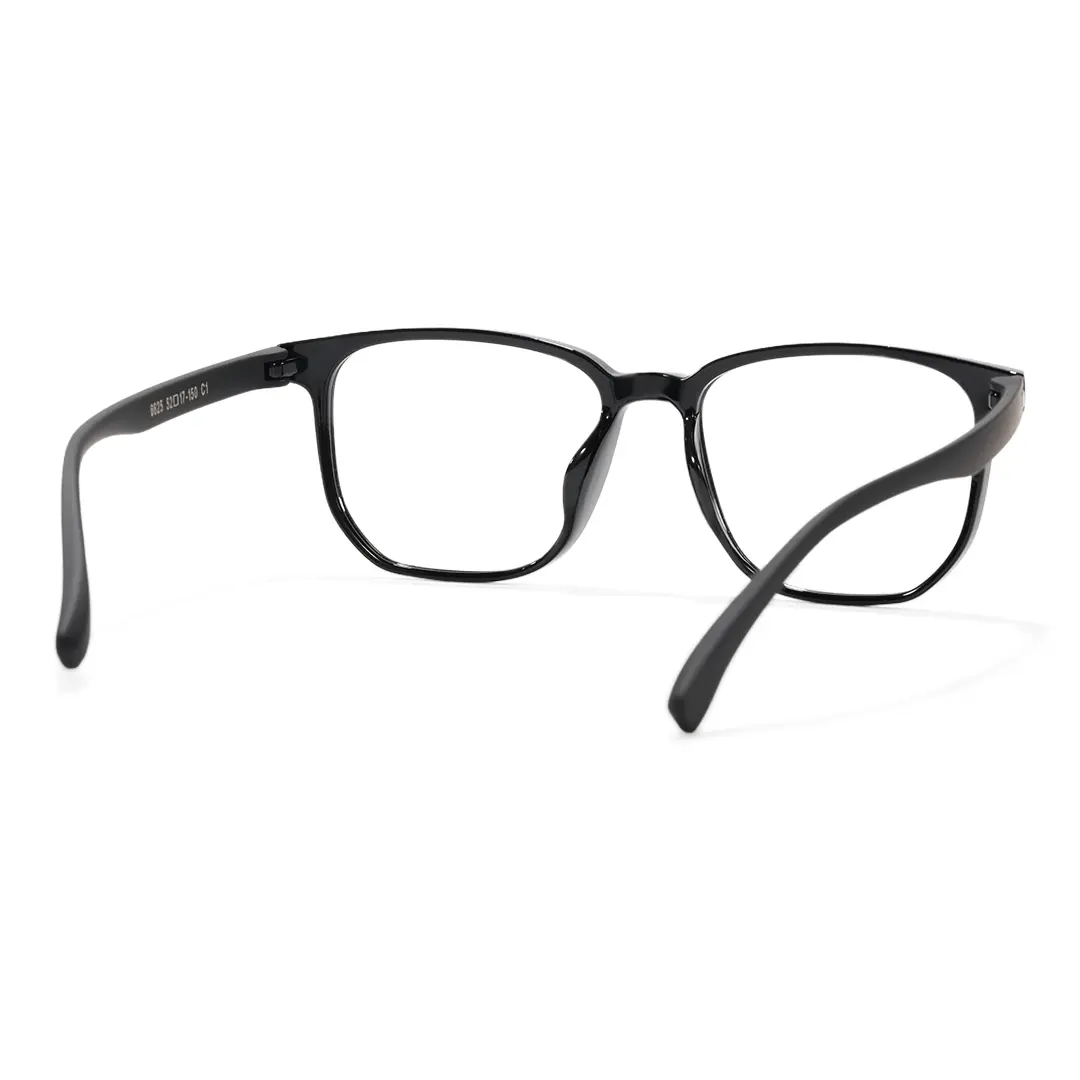 Back view of Malik square tr90 eyeglasses SR00162508 in black