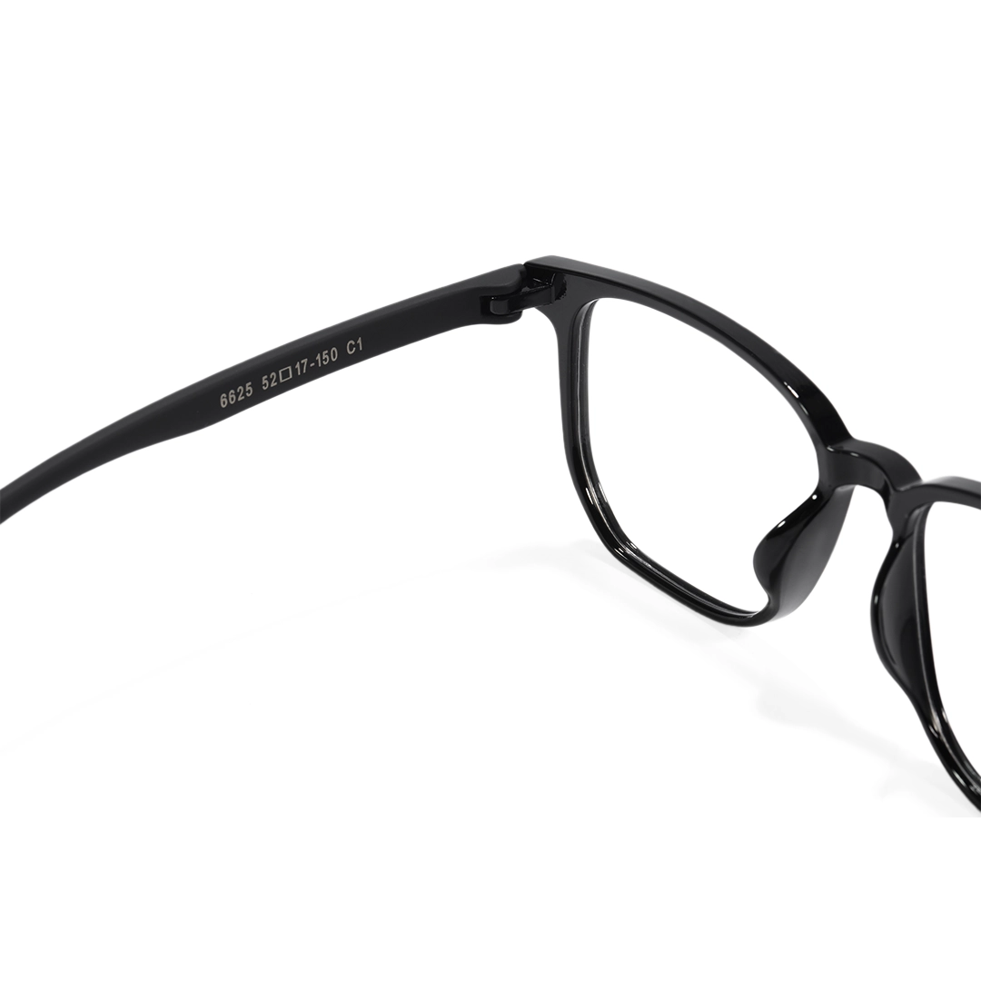 Integrated nose pad detail of Malik square tr90 eyeglasses SR00162508 in black