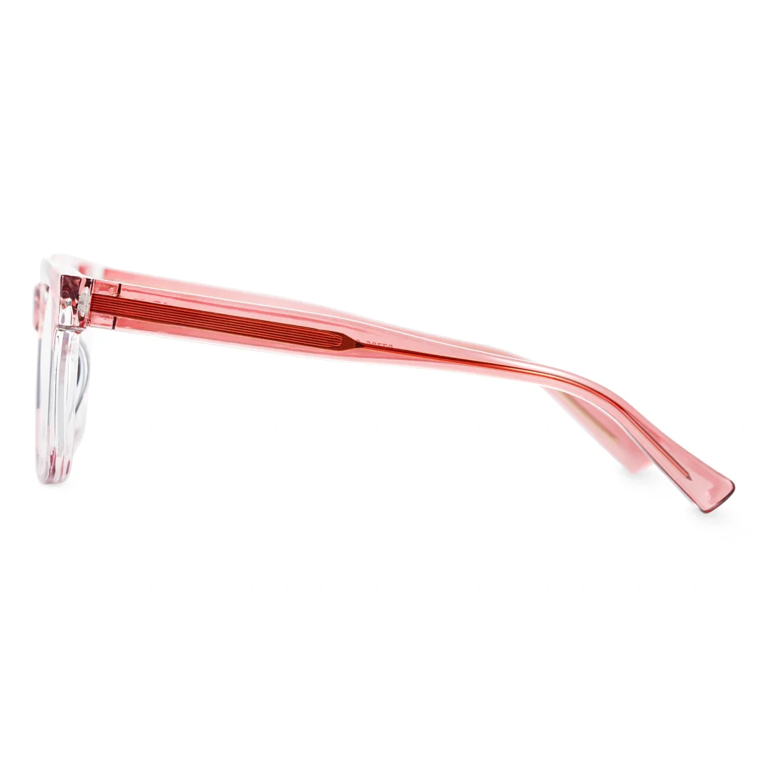 Side view of Zayden colorful square tr90 eyeglasses SR0022402 in pink