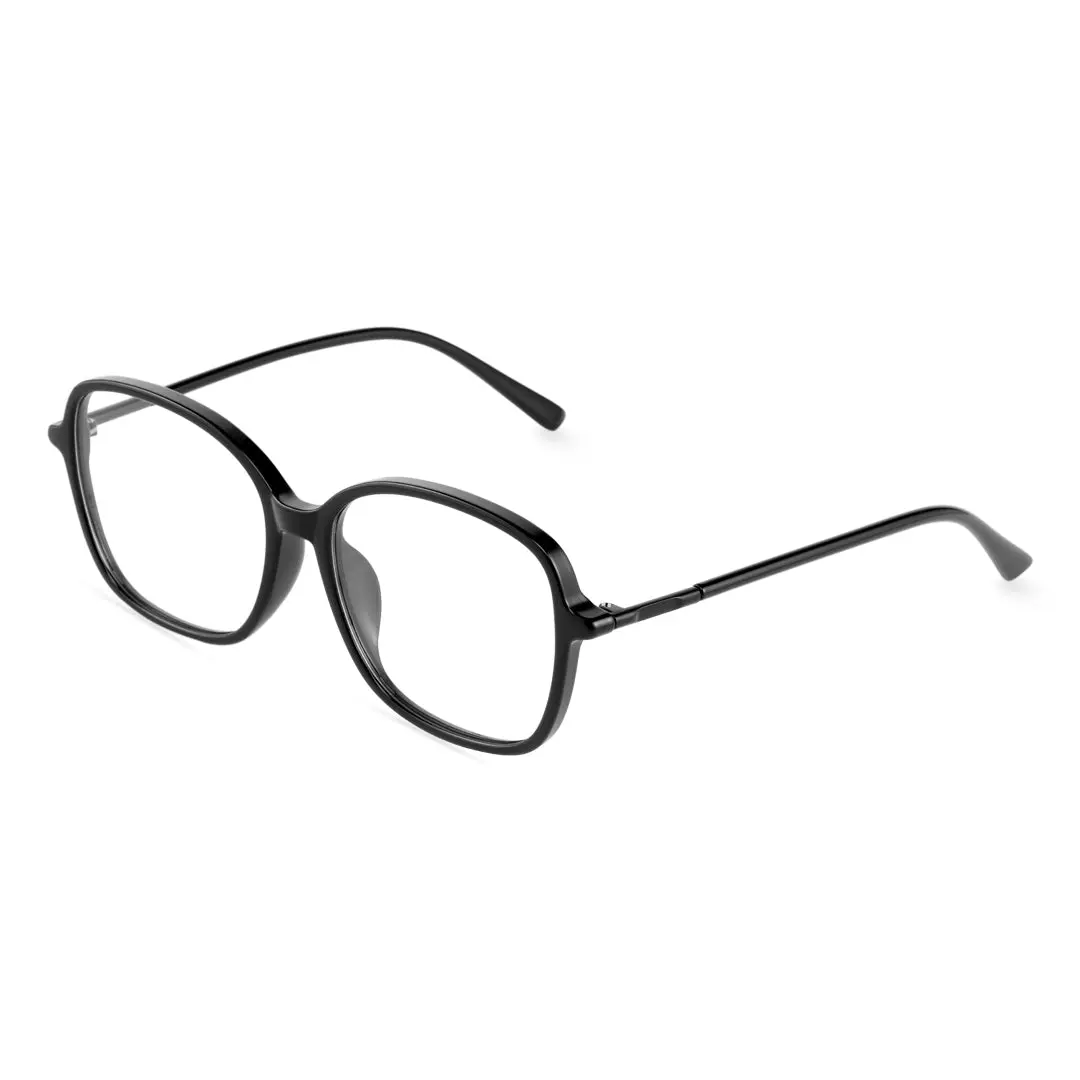 Angle view of Pnelia square tr90 eyeglasses SR0022411 in black