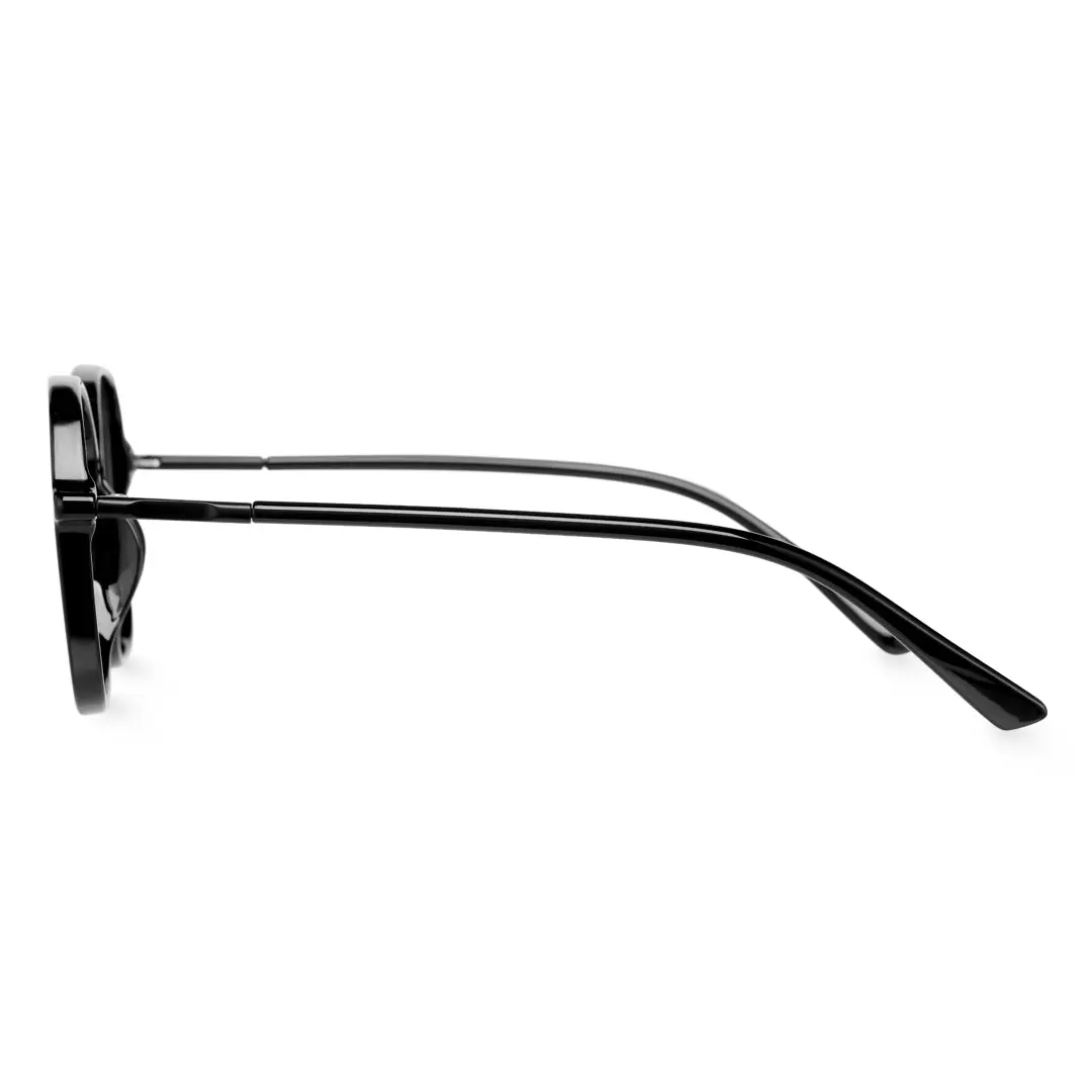 Side view of Pnelia square tr90 eyeglasses SR0022411 in black