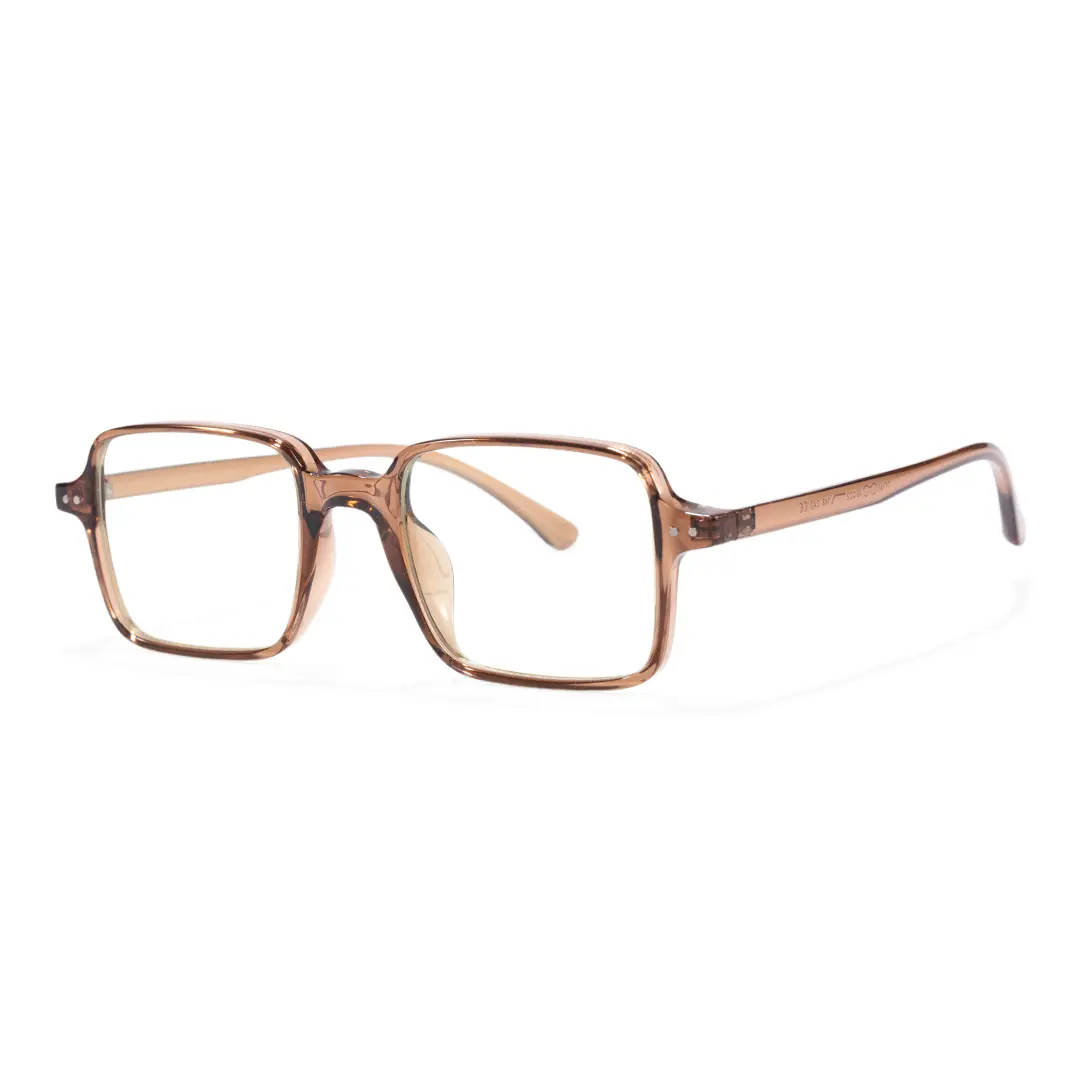 Angle view of Camila vintage square tr90 eyeglasses SR0022508 in brown
