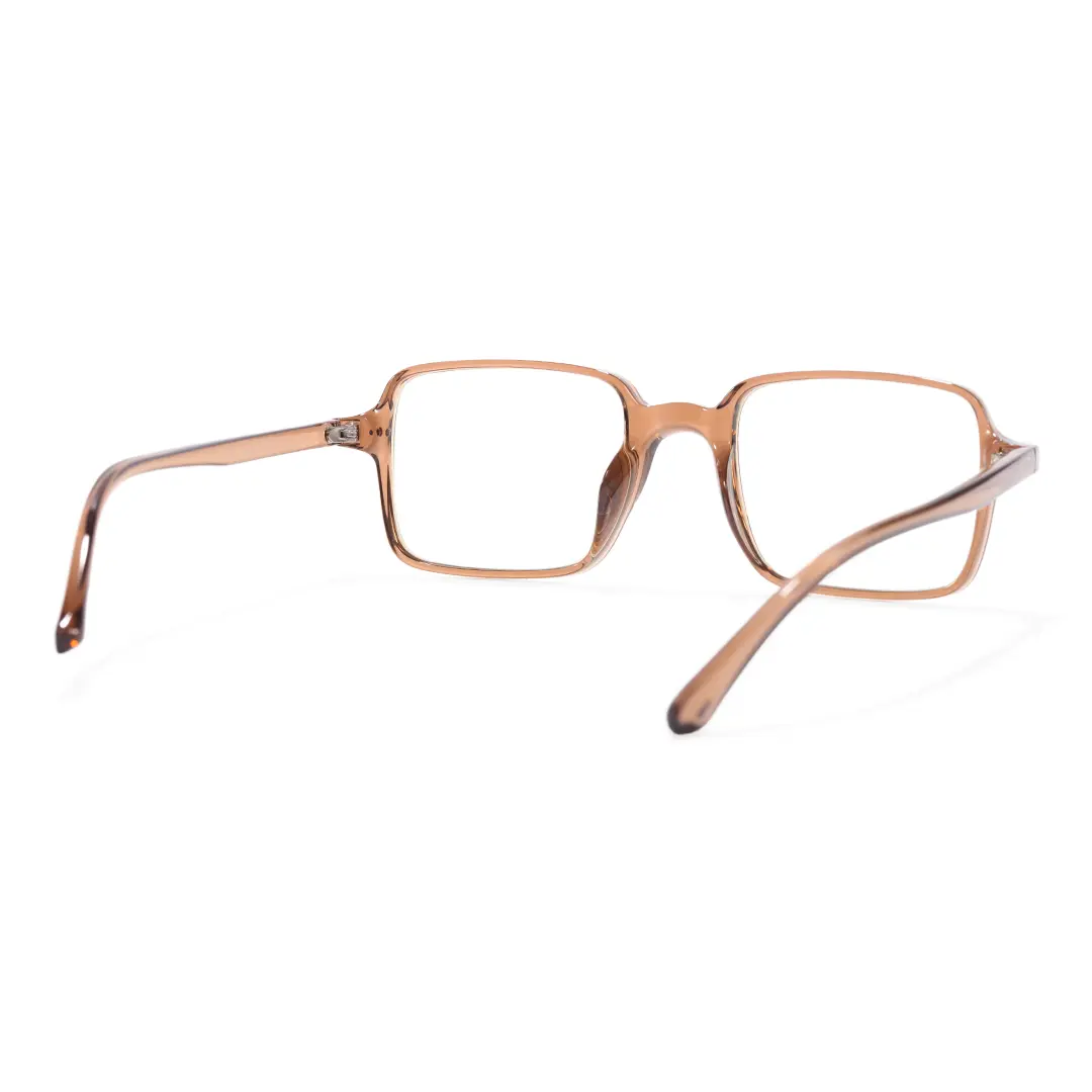 Back view of Camila vintage square tr90 eyeglasses SR0022508 in brown