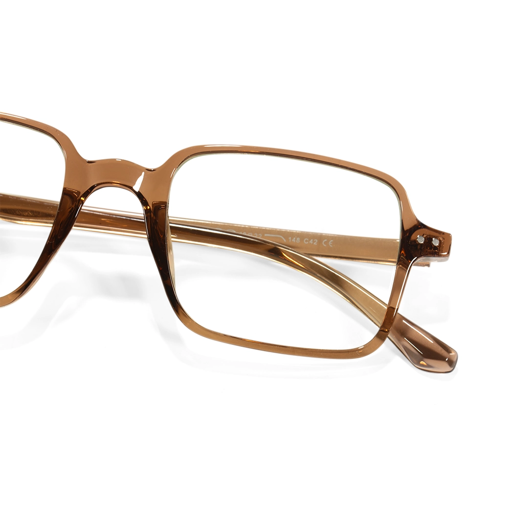 Front folded view of Camila vintage square tr90 eyeglasses SR0022508 in brown