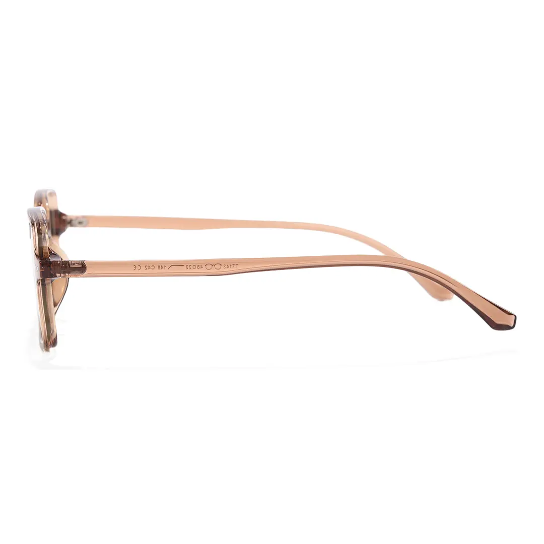 Side view of Camila vintage square tr90 eyeglasses SR0022508 in brown