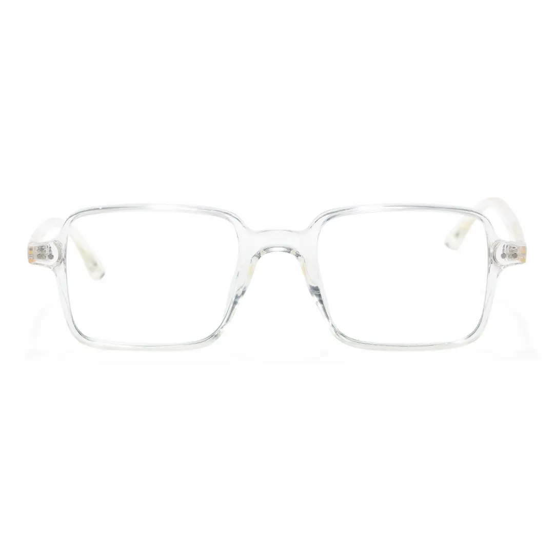 Front view of Camila vintage square tr90 eyeglasses SR0022508 in clear