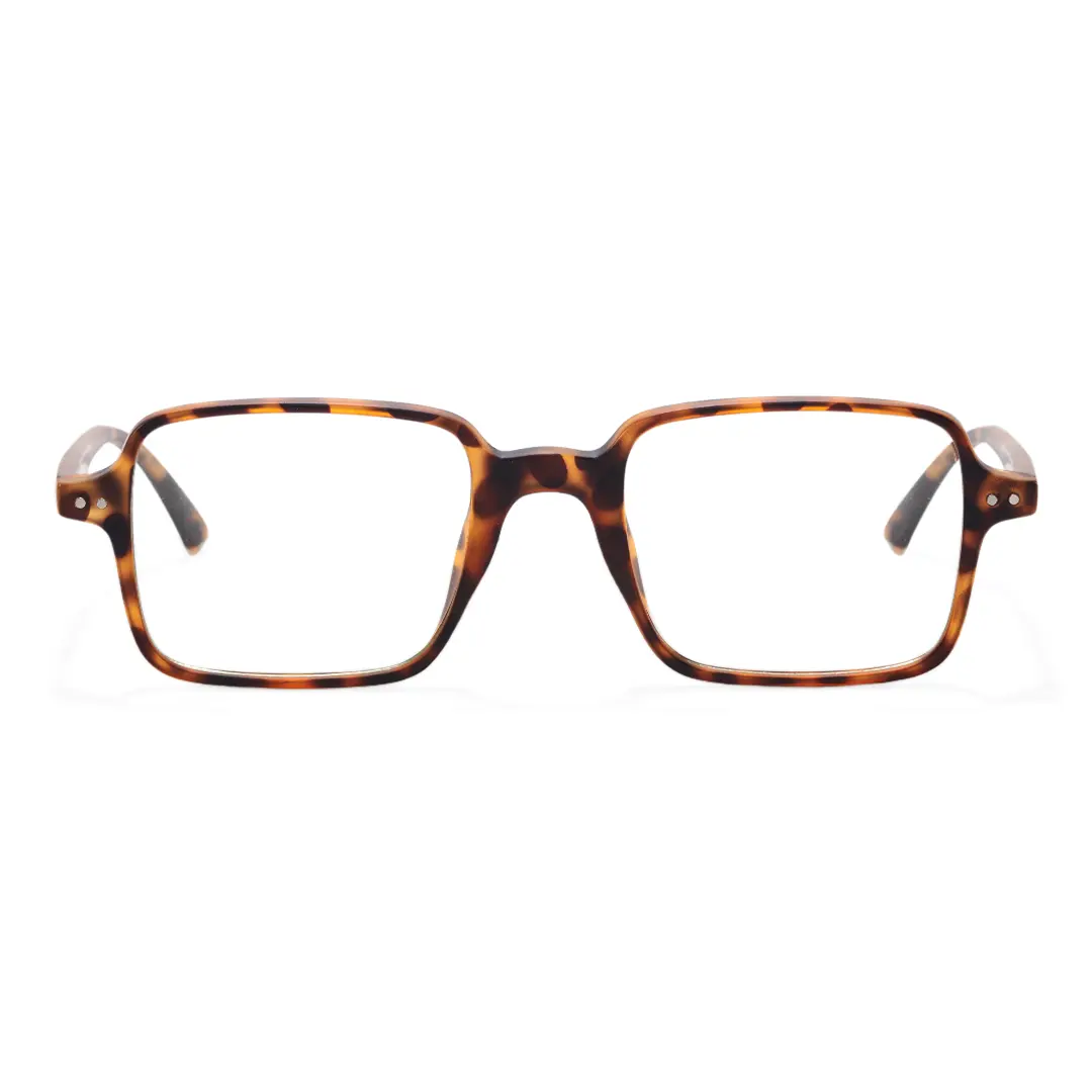 Front view of Camila vintage square tr90 eyeglasses SR0022508 in tortoise