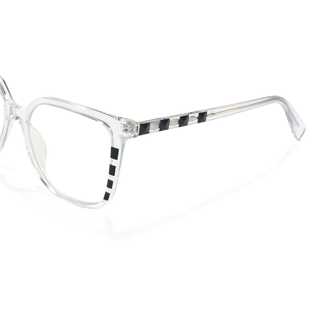 End piece detail of Owl square tr90 eyeglasses SR0022510 in clear