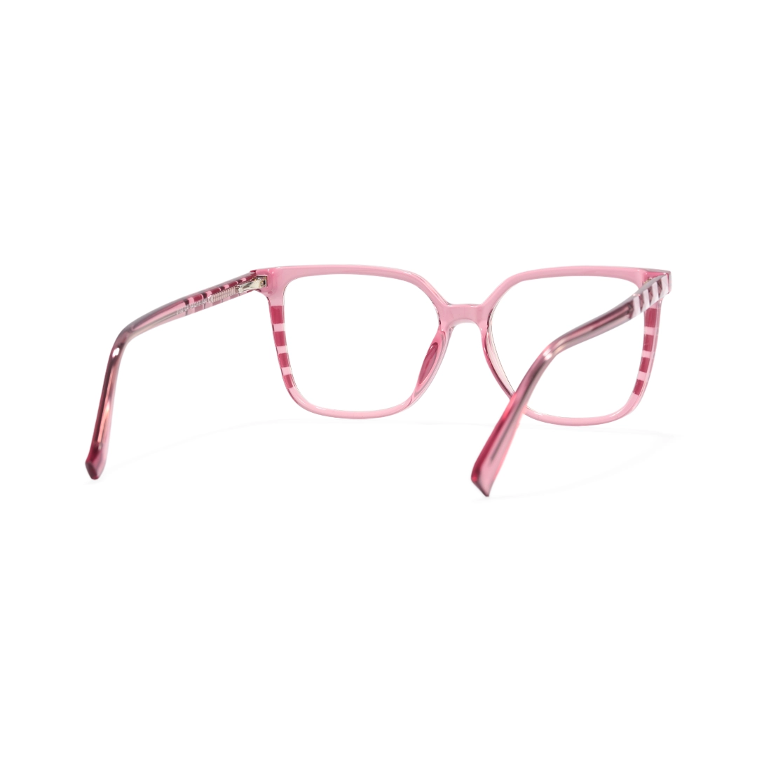 Back view of Owl square tr90 eyeglasses SR0022510 in pink