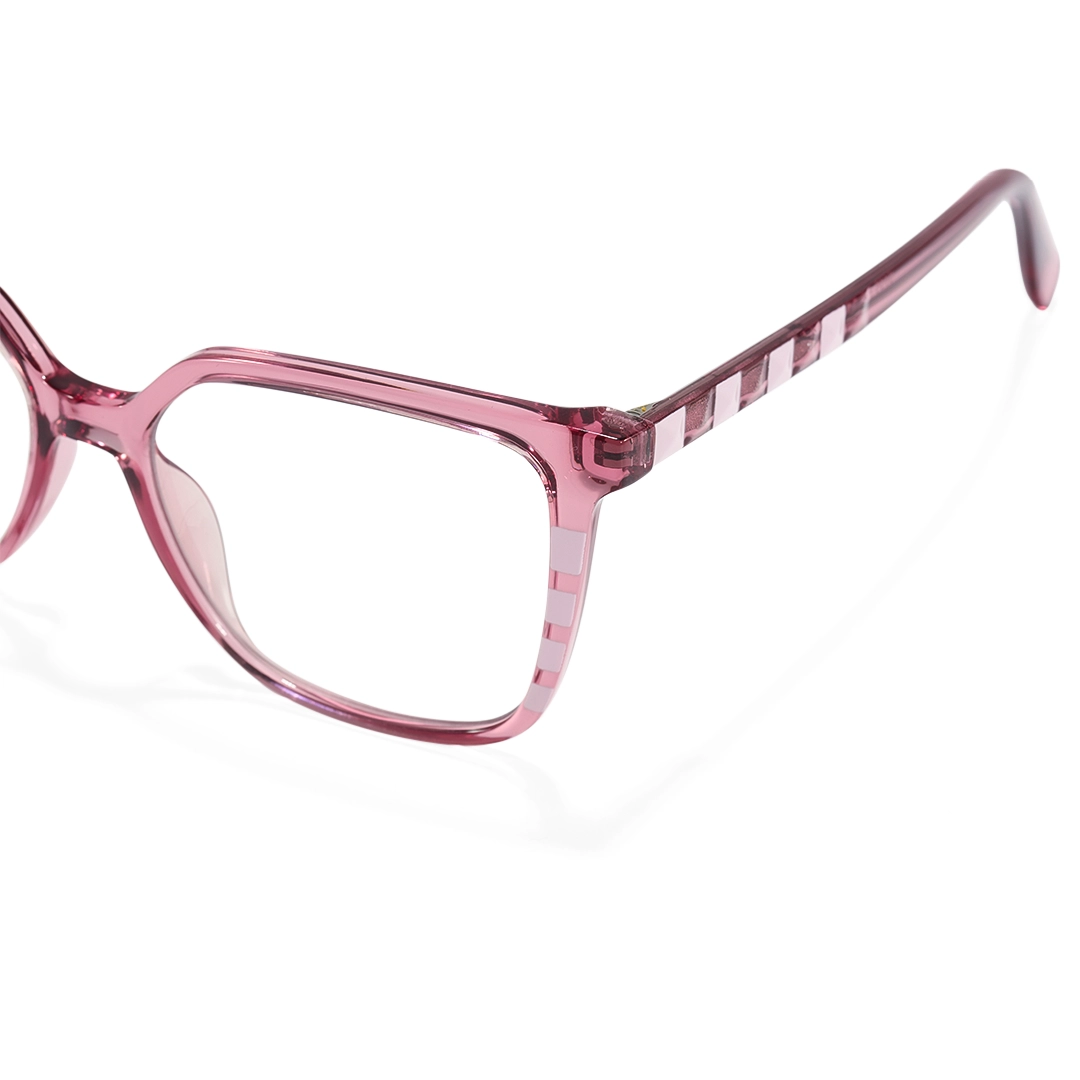 End piece detail of Owl square tr90 eyeglasses SR0022510 in pink