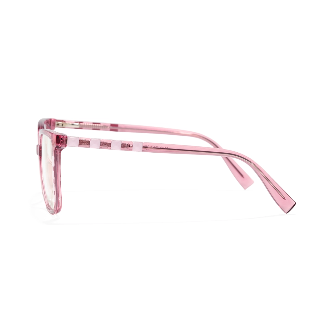 Side view of Owl square tr90 eyeglasses SR0022510 in pink