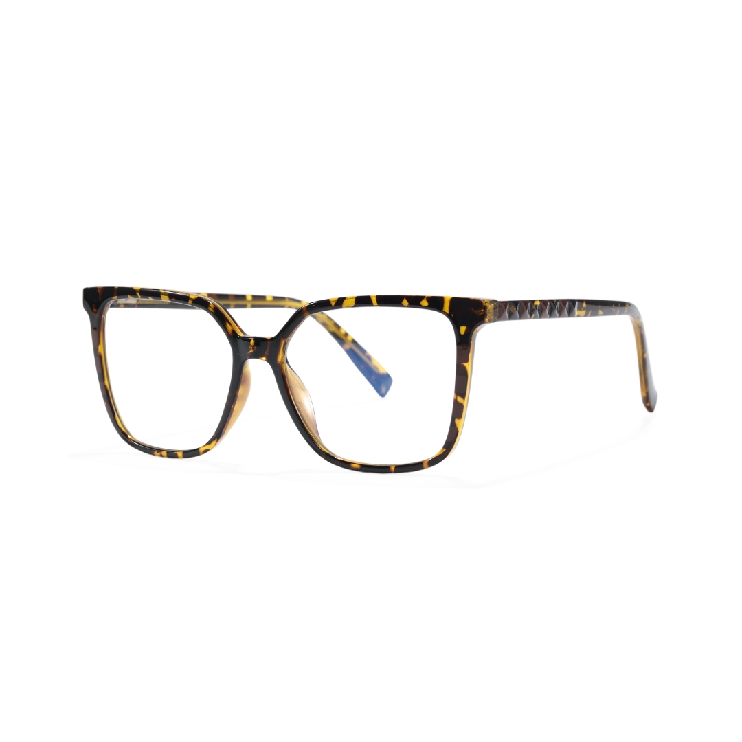 Angle view of Owl square tr90 eyeglasses SR0022510 in tortoise