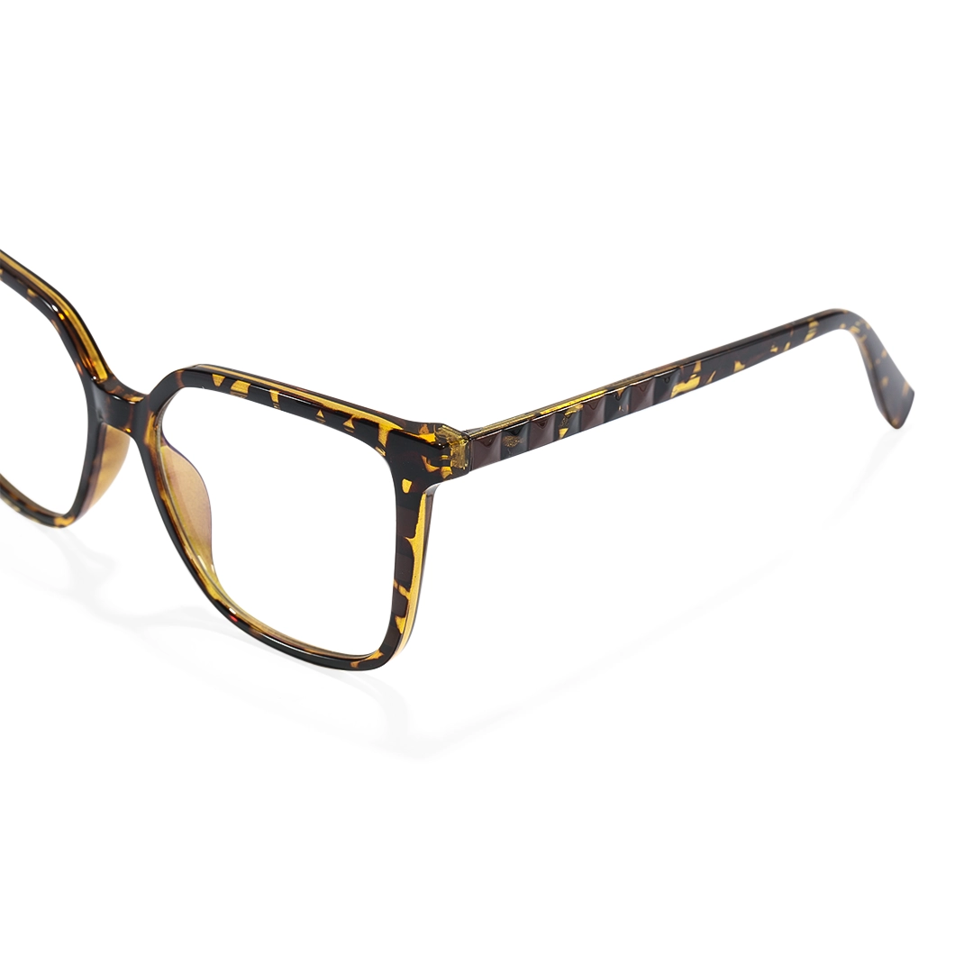 End piece detail of Owl square tr90 eyeglasses SR0022510 in tortoise