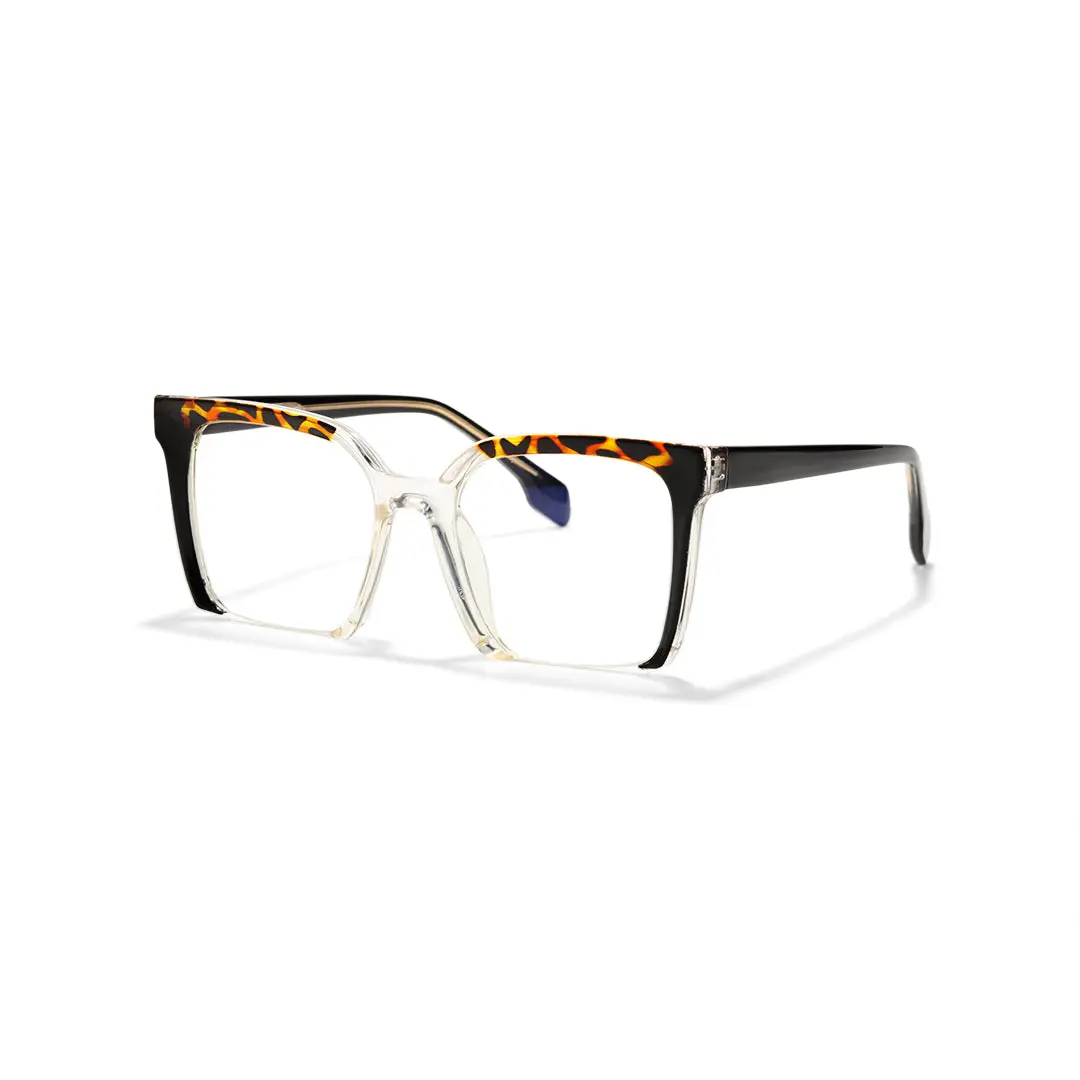 Angle view of Kira colorful square tr90 eyeglasses SR0032502 in black