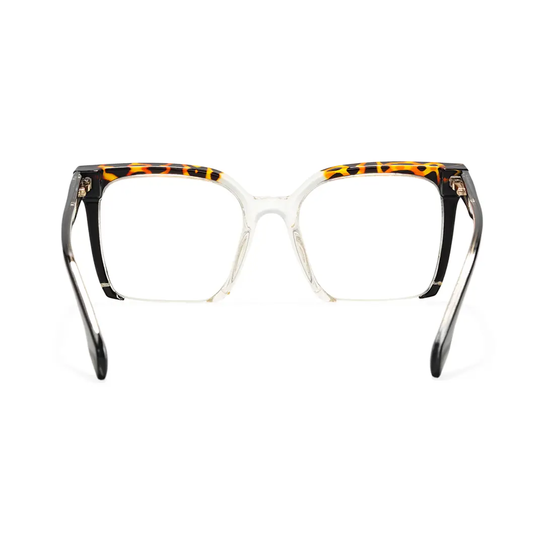 Back view of Kira colorful square tr90 eyeglasses SR0032502 in black