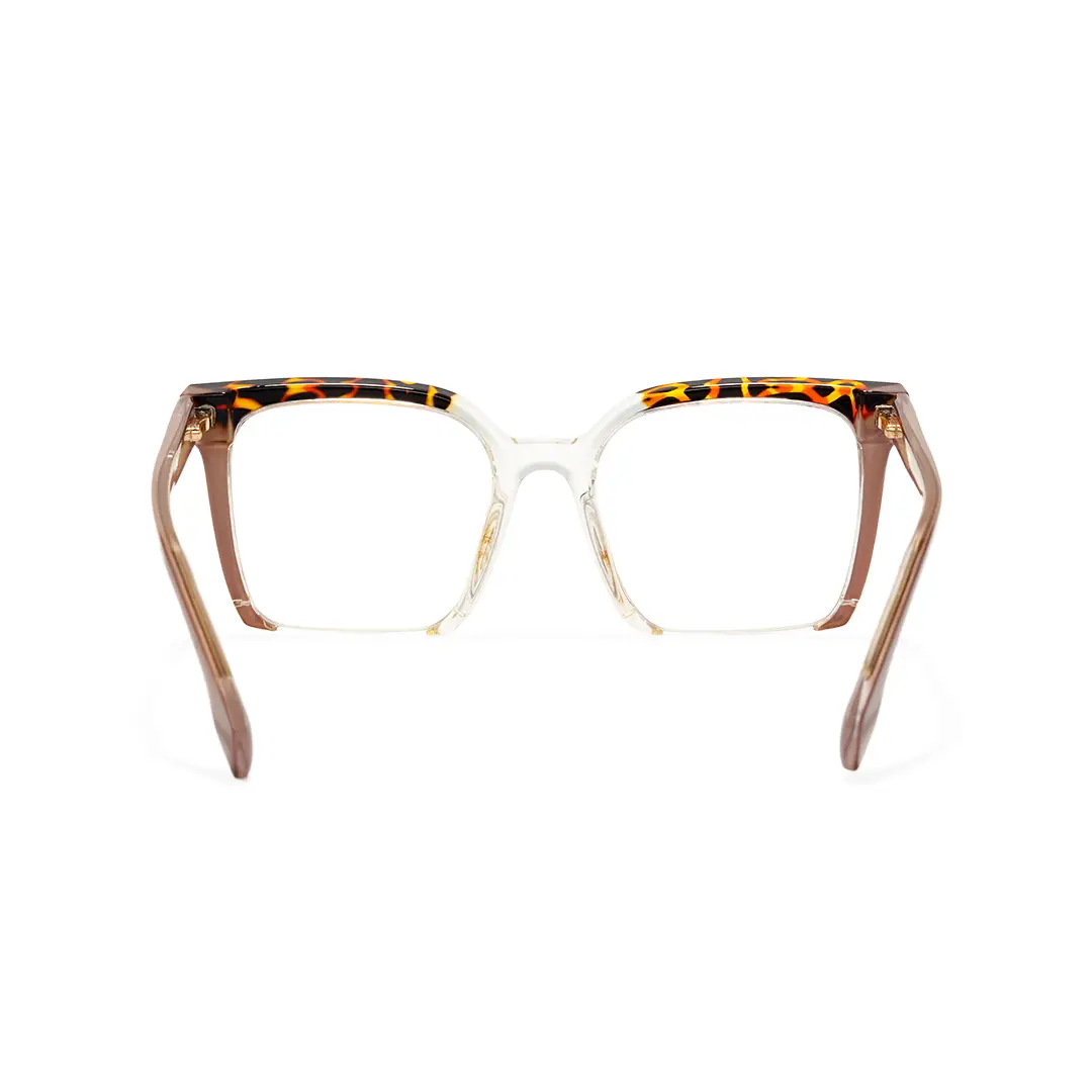 Back view of Kira colorful square tr90 eyeglasses SR0032502 in brown