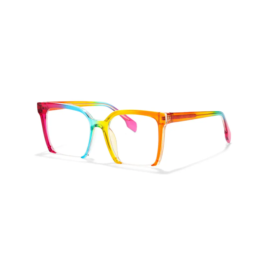 Angle view of Kira colorful square tr90 eyeglasses SR0032502 in multicolor