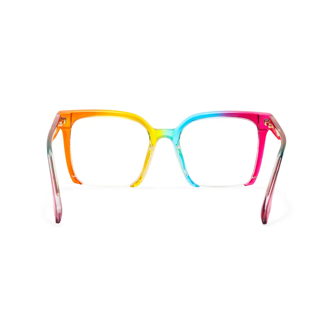 Back view of Kira colorful square tr90 eyeglasses SR0032502 in multicolor
