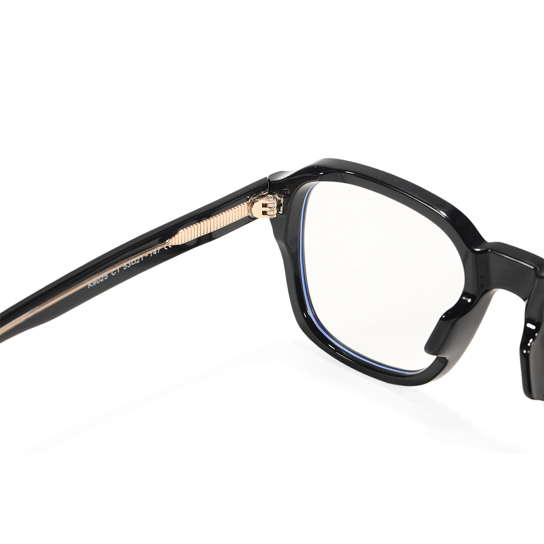 Hinge detail of Maisy square tr90 eyeglasses SR0032508 in black