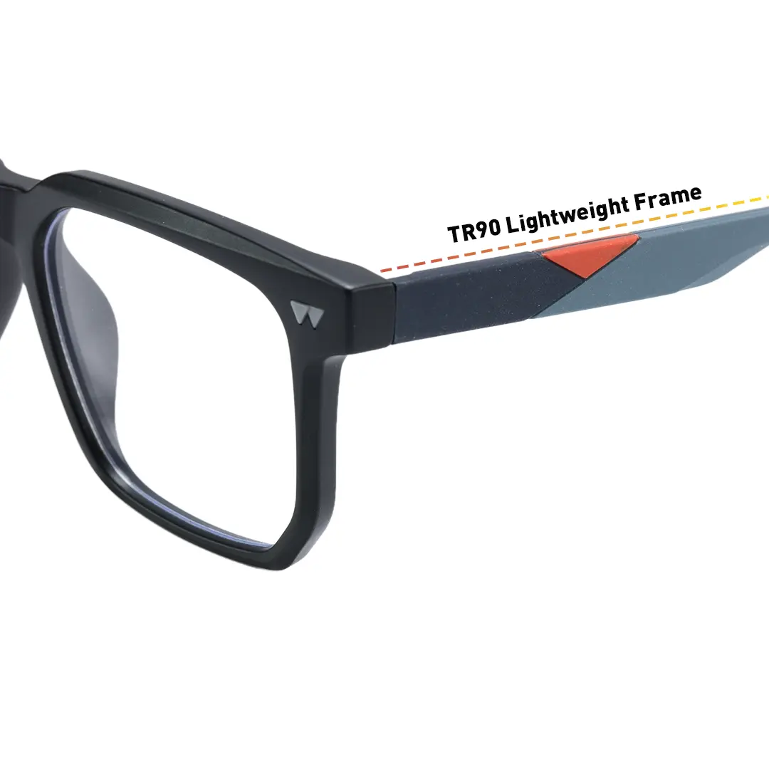 End piece detail of Cole square tr90 eyeglasses SR0032604 in black