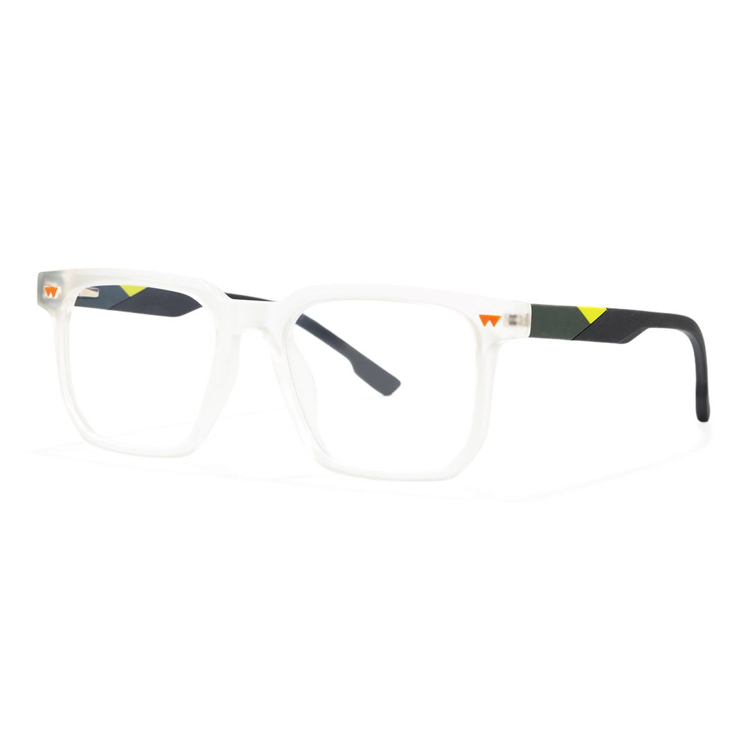 Angle view of Cole square tr90 eyeglasses SR0032604 in clear
