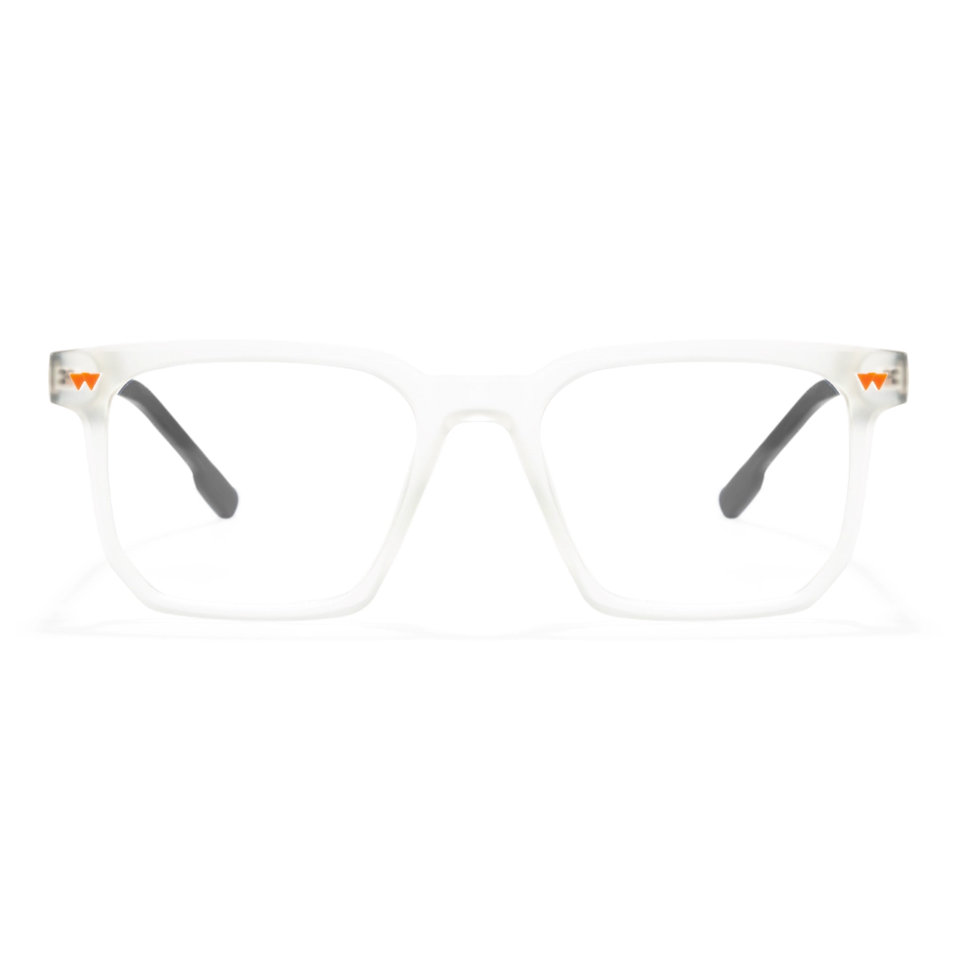 Front view of Cole square tr90 eyeglasses SR0032604 in clear