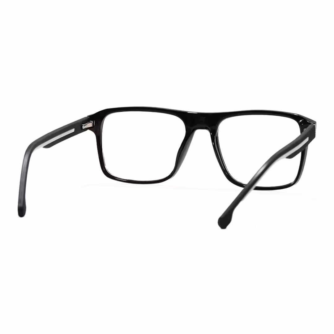 Back view of Zaneo square tr90 eyeglasses SR0032605 in black