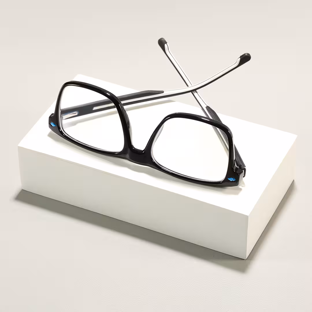 Scene view of Zaneo square tr90 eyeglasses SR0032605 in black
