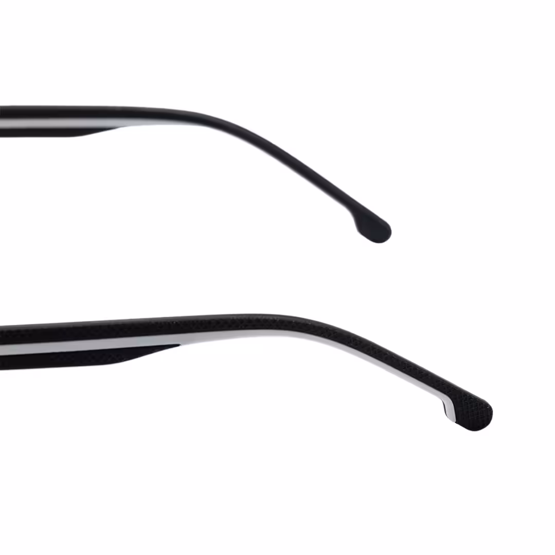 Temple detail of Zaneo square tr90 eyeglasses SR0032605 in black